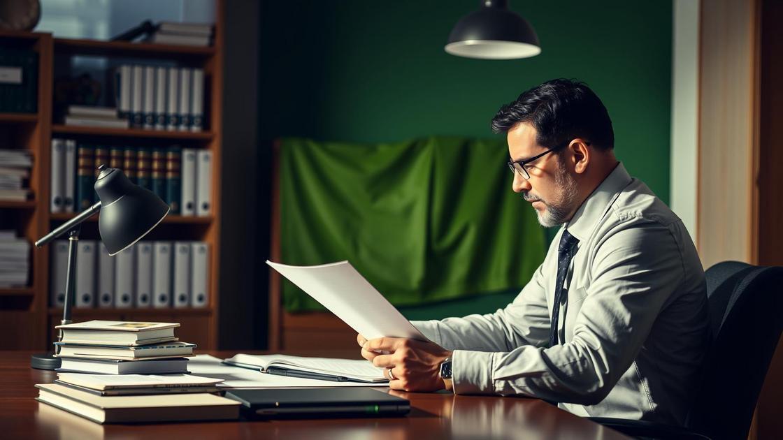 Advogado experiente analisando documentação com cliente aposentado em escritório moderno, discutindo a injustiça do IR de 25% sobre aposentados no exterior.