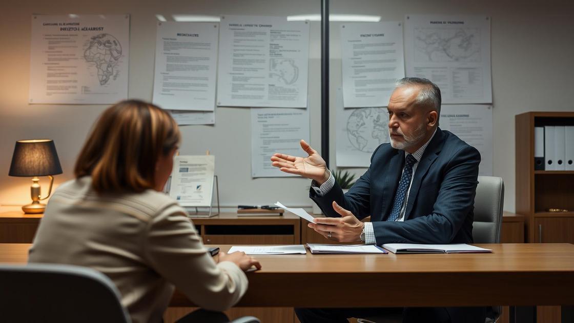 A imagem mostra um apresentador de advocacia explicando direitos tributários a aposentados brasileiros, refletindo como a tabela progressiva do IR impacta aposentadorias no exterior.