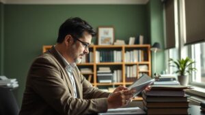 Advogado Especializado em Restituição do IR para Aposentados, advogado atendendo cliente idoso em escritório moderno.